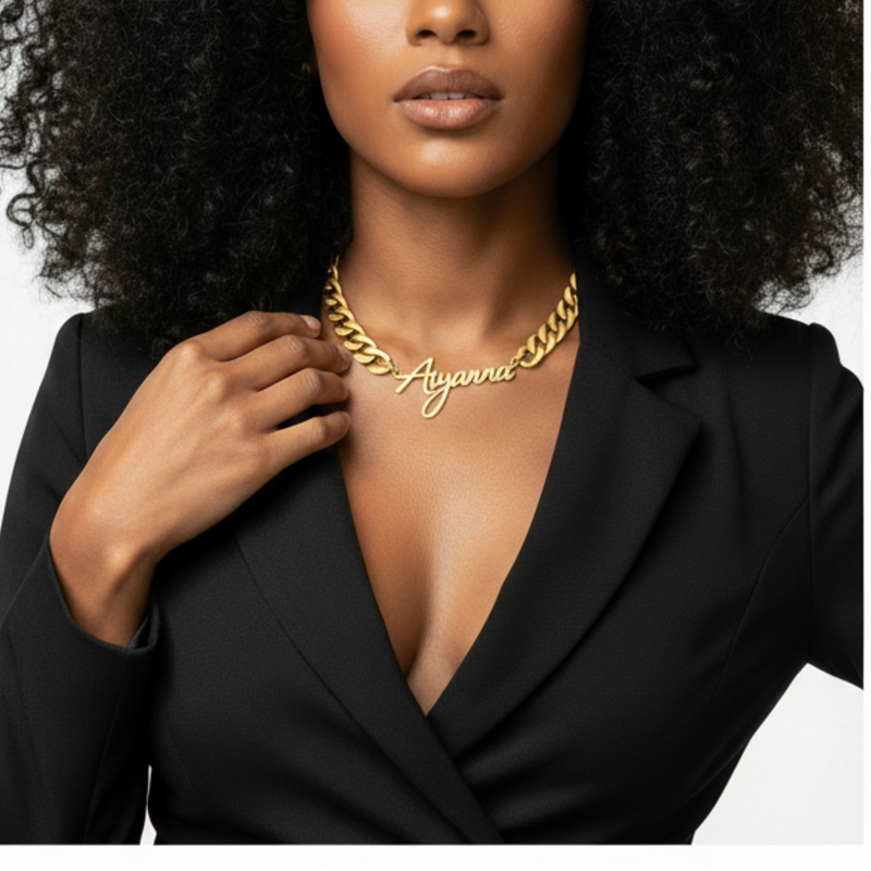 Script Name Cuban Link Necklace