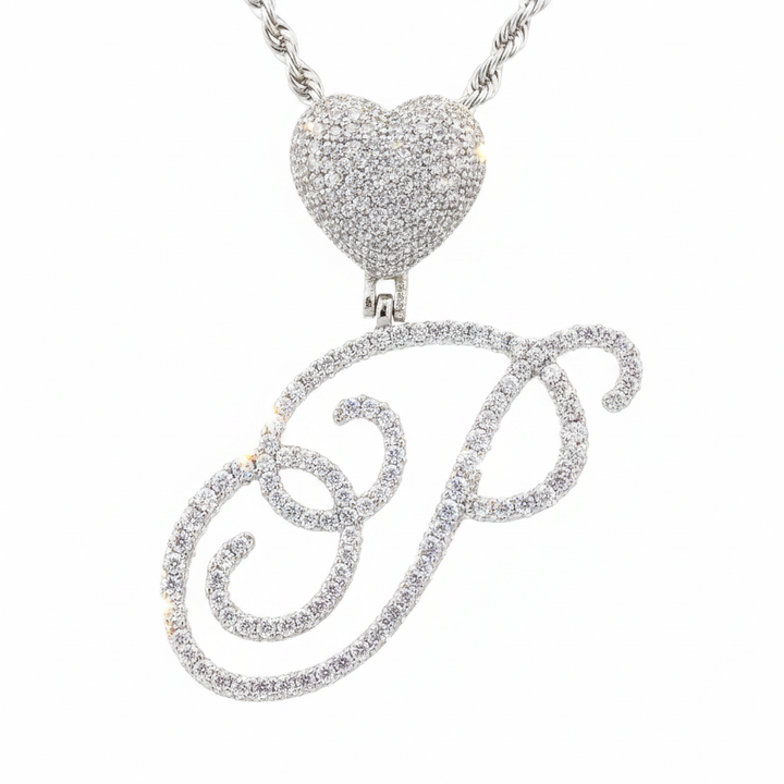 Silver Script Rope Necklace