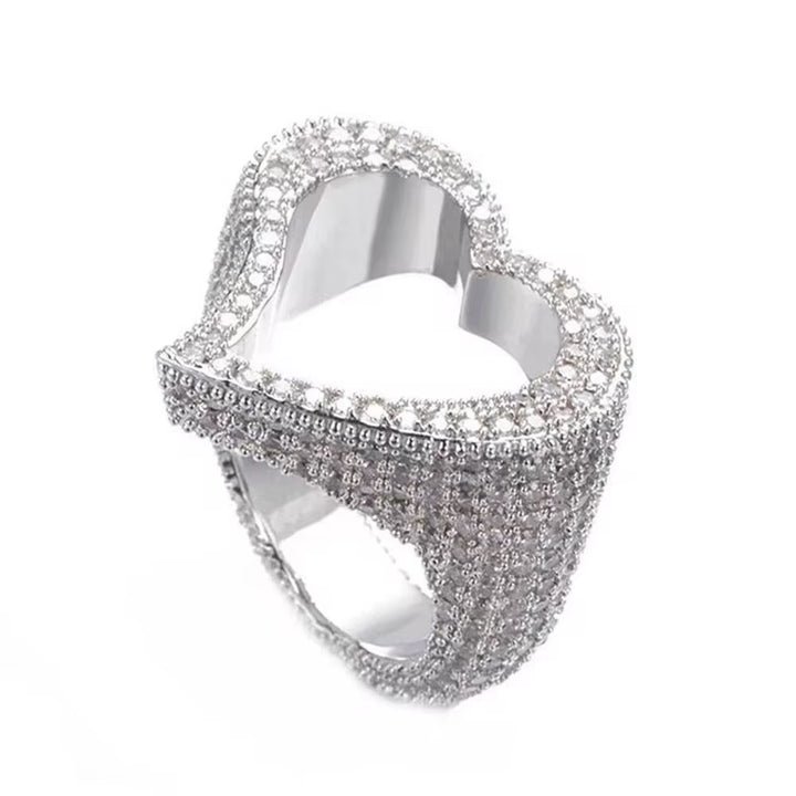Roxie Iced Heart Ring