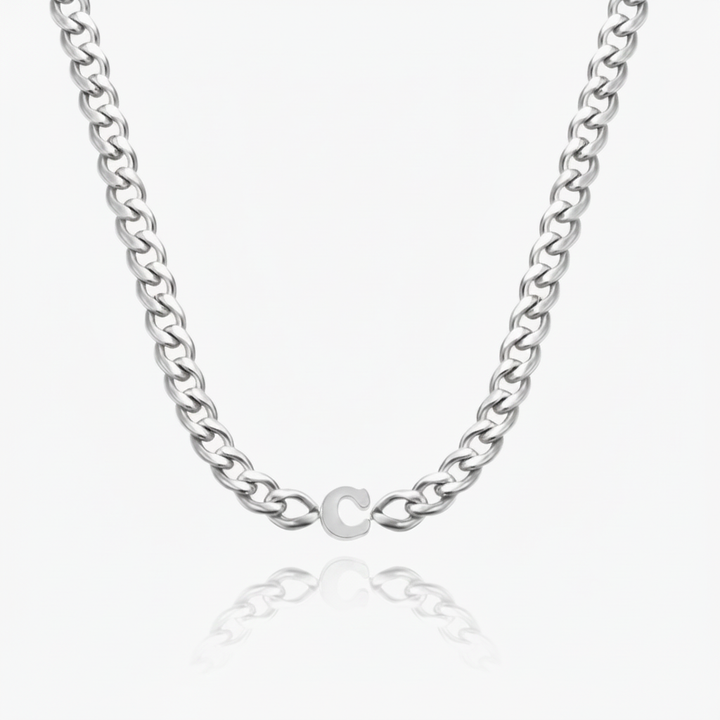 Cuban Link Initial Necklace