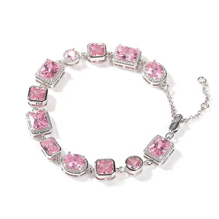 Pink Gemstone Statement Bracelet