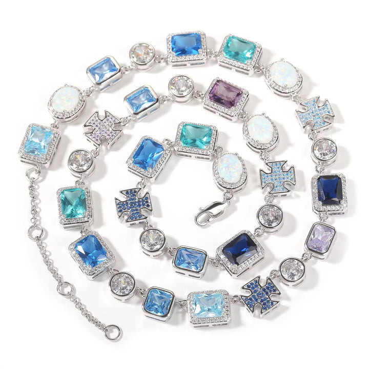 Blue Gemstone Statement Necklace