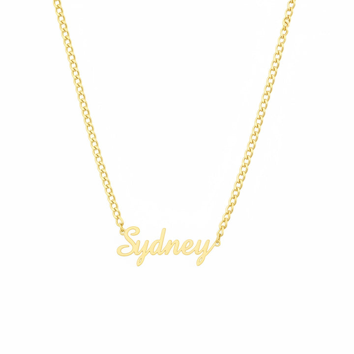 Script Name Cuban Link Necklace
