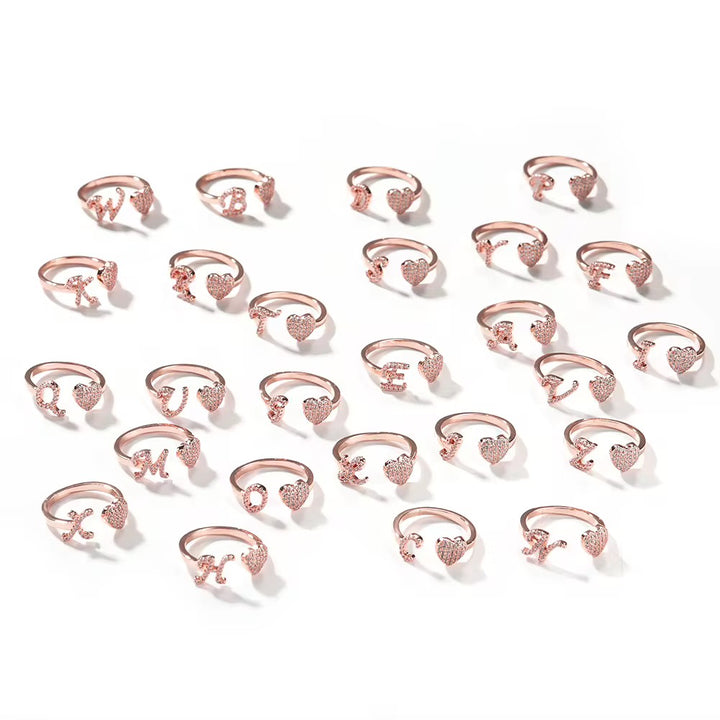 Initial Heart Ring