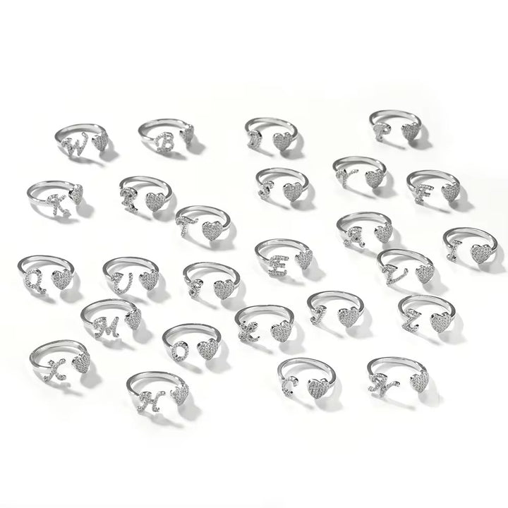 Initial Heart Ring