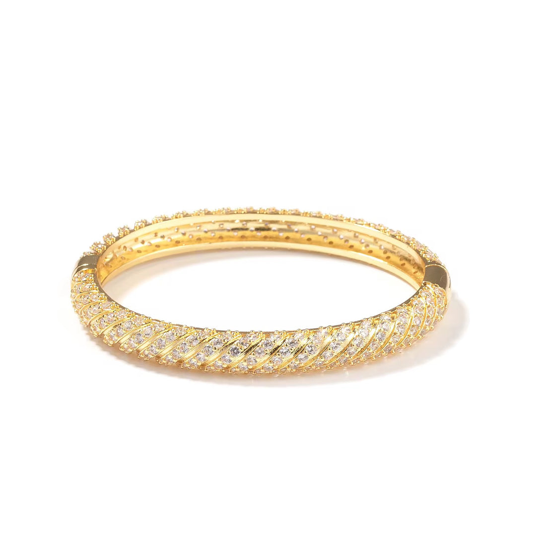 Twisted Pavé Bangle Bracelet