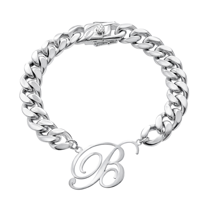Initial Script Cuban Link Anklet