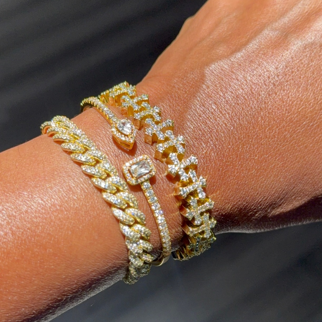 Iced Out Bracelet Stack