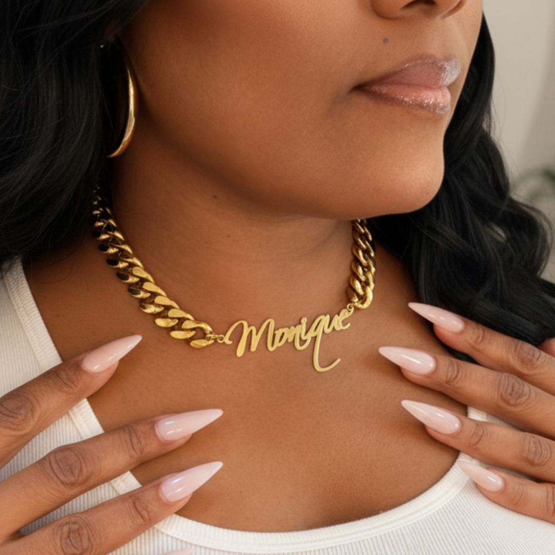 Script Name Cuban Link Necklace