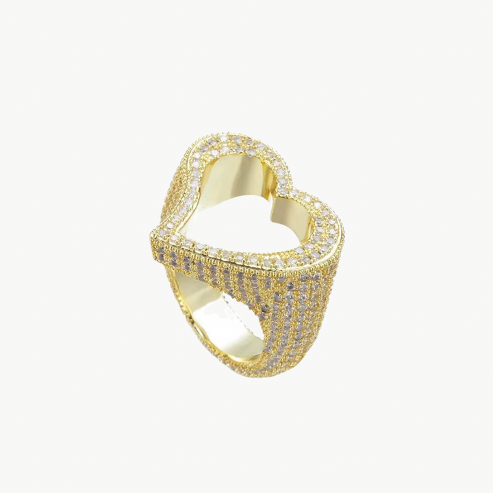 Roxie Iced Heart Ring