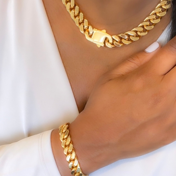 Chunky Cuban Link Bracelet - Gold