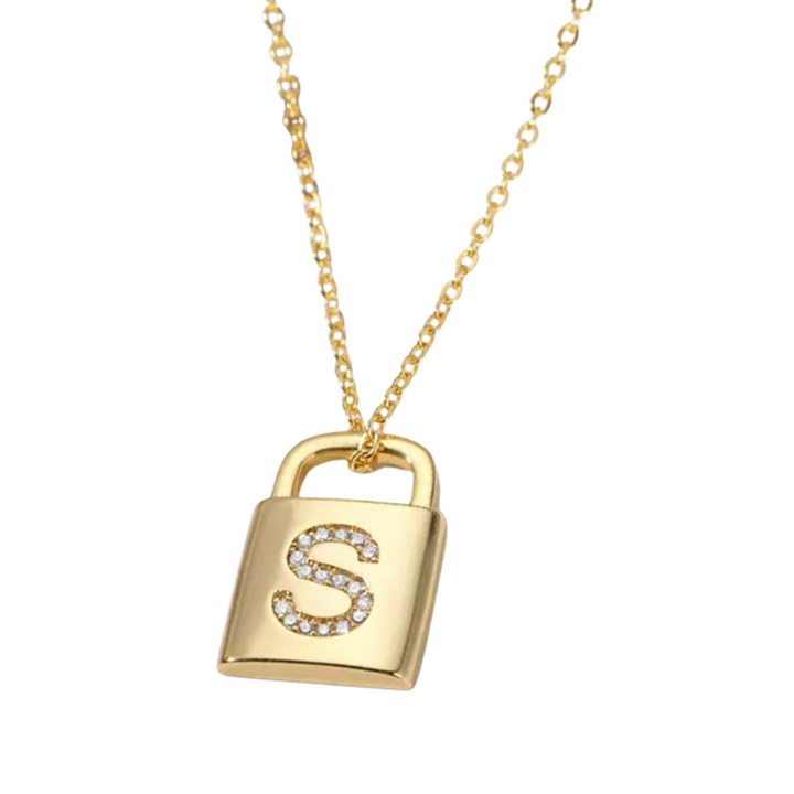 Personalized Pave Initial Love Necklace