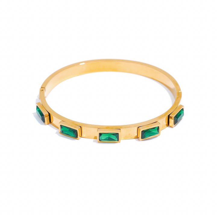 Bria Baguette Bracelet - Emerald