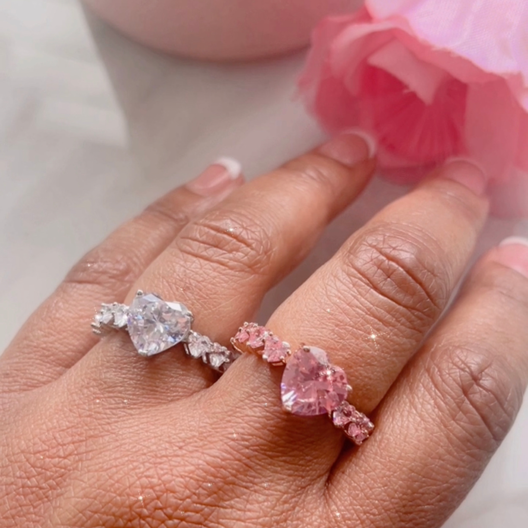 Iced Heart Ring