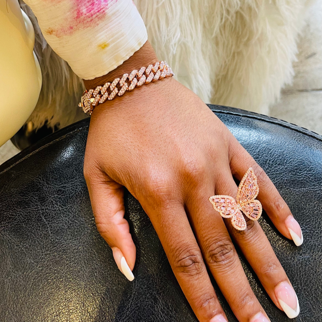 Rose Gold Cuban Link Bracelet