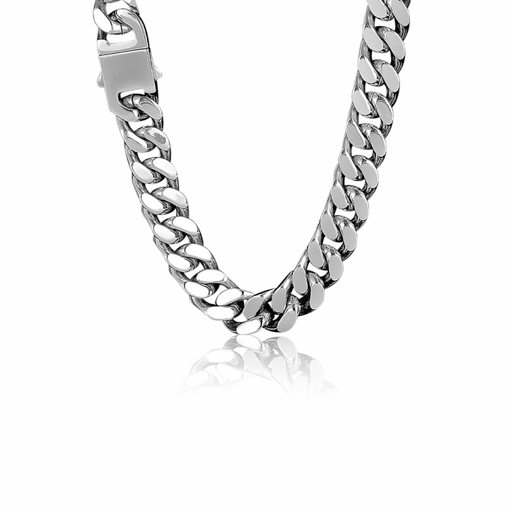 Chunky Cuban Link Necklace - Silver