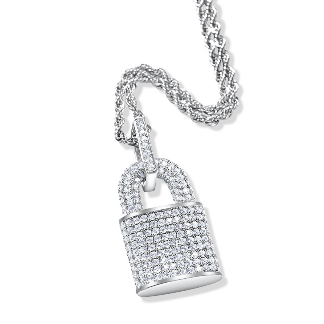 Iced Lock Rope Necklace