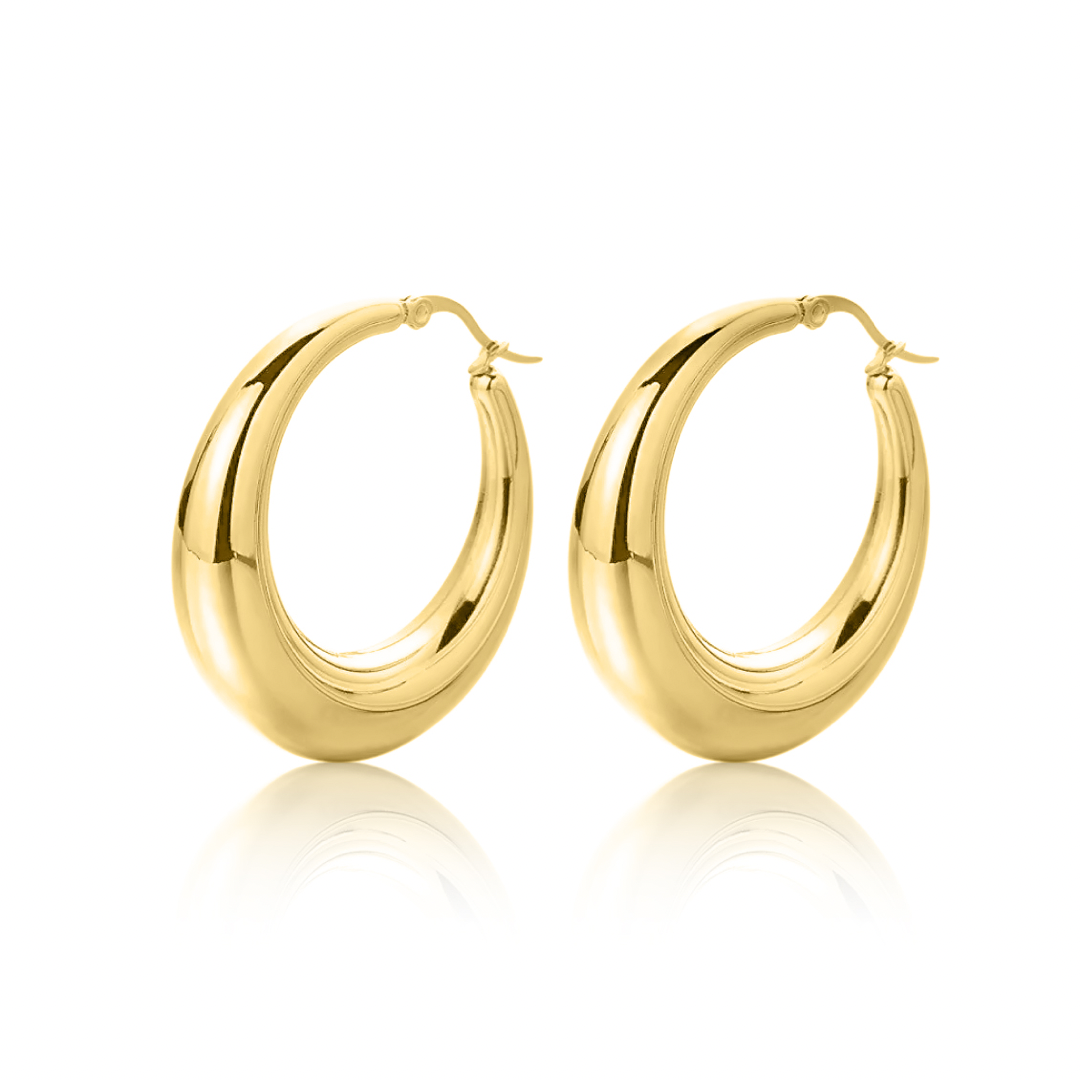 Eva Puffy Hoops - Medium