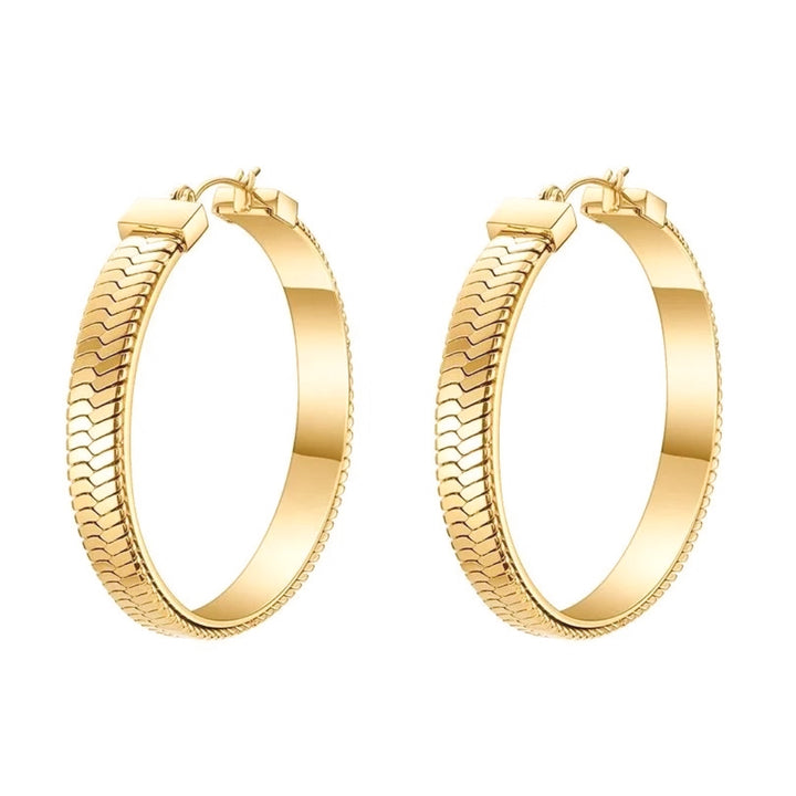 Elsy Herringbone Hoops