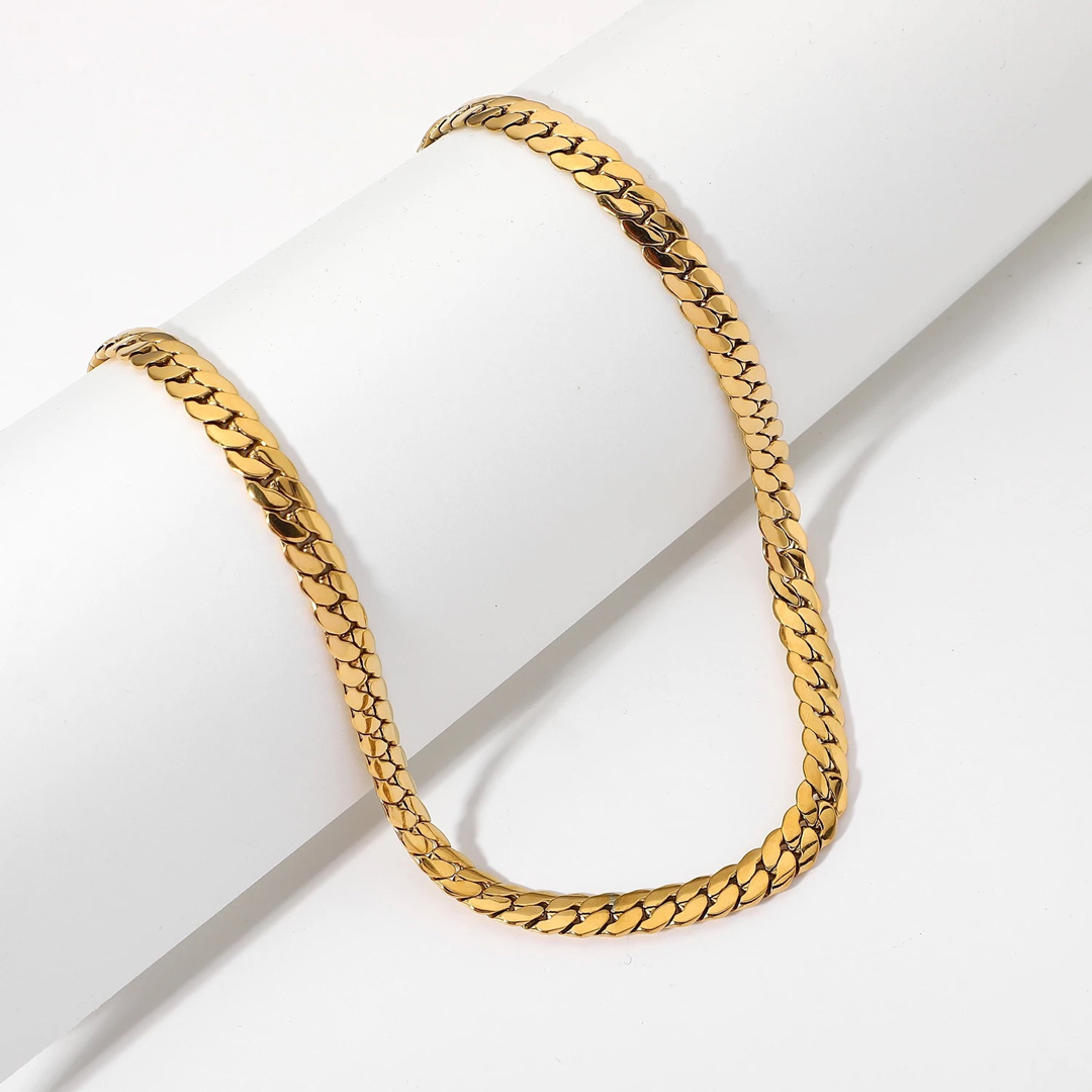 Cuban Link Snake Choker - Gold