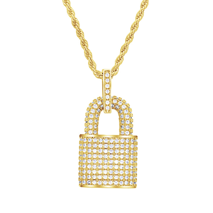 Iced Lock Rope Necklace