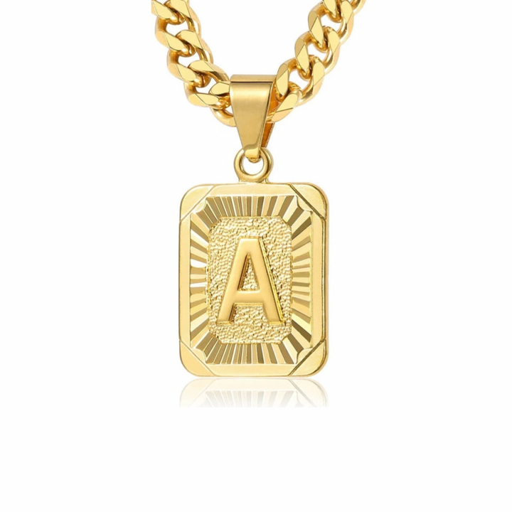 Noelle Cuban Initial Necklace