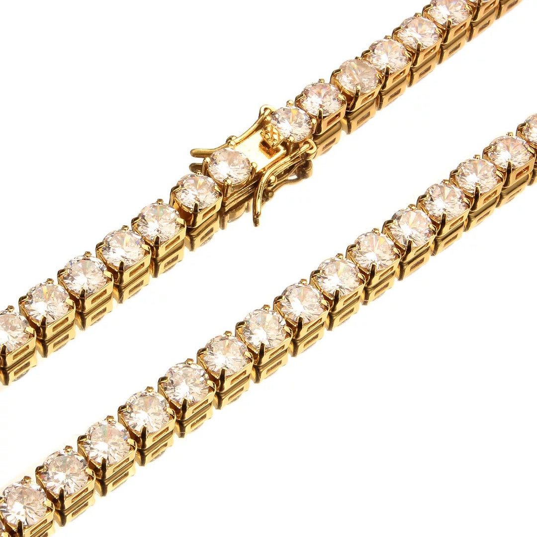 5MM Gold Tennis Necklace