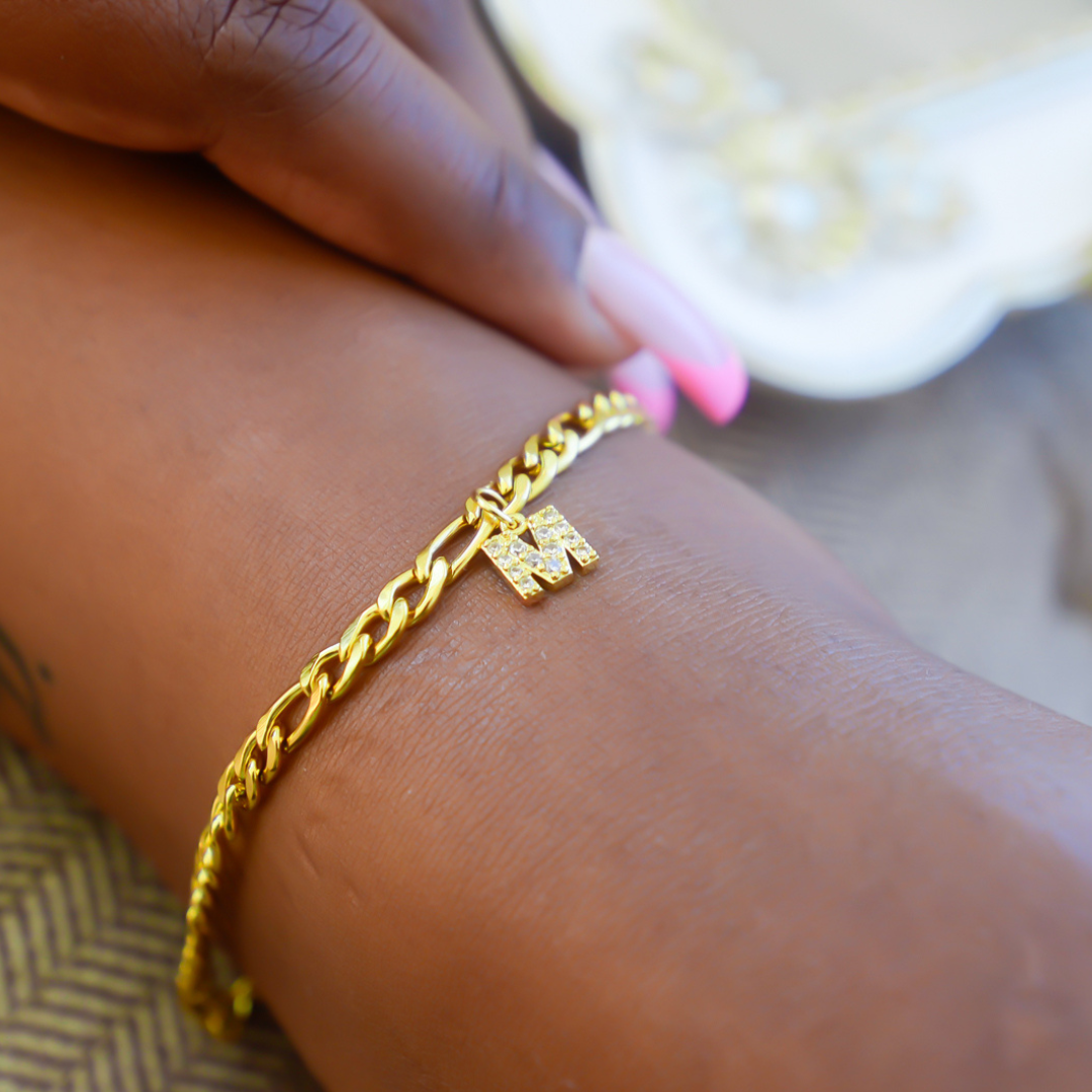 Anna Initial Anklet