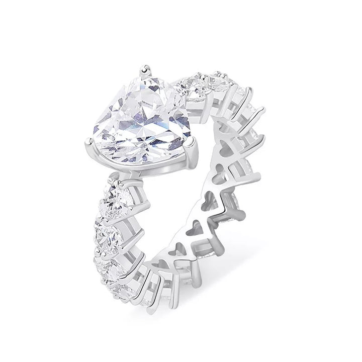 Iced Heart Ring