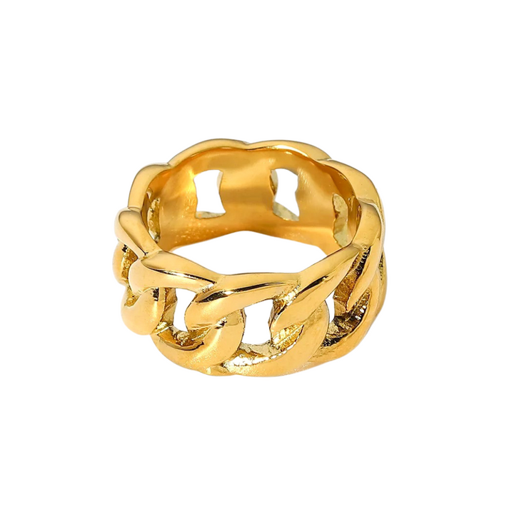 Chunky Cuban Link Ring - Gold