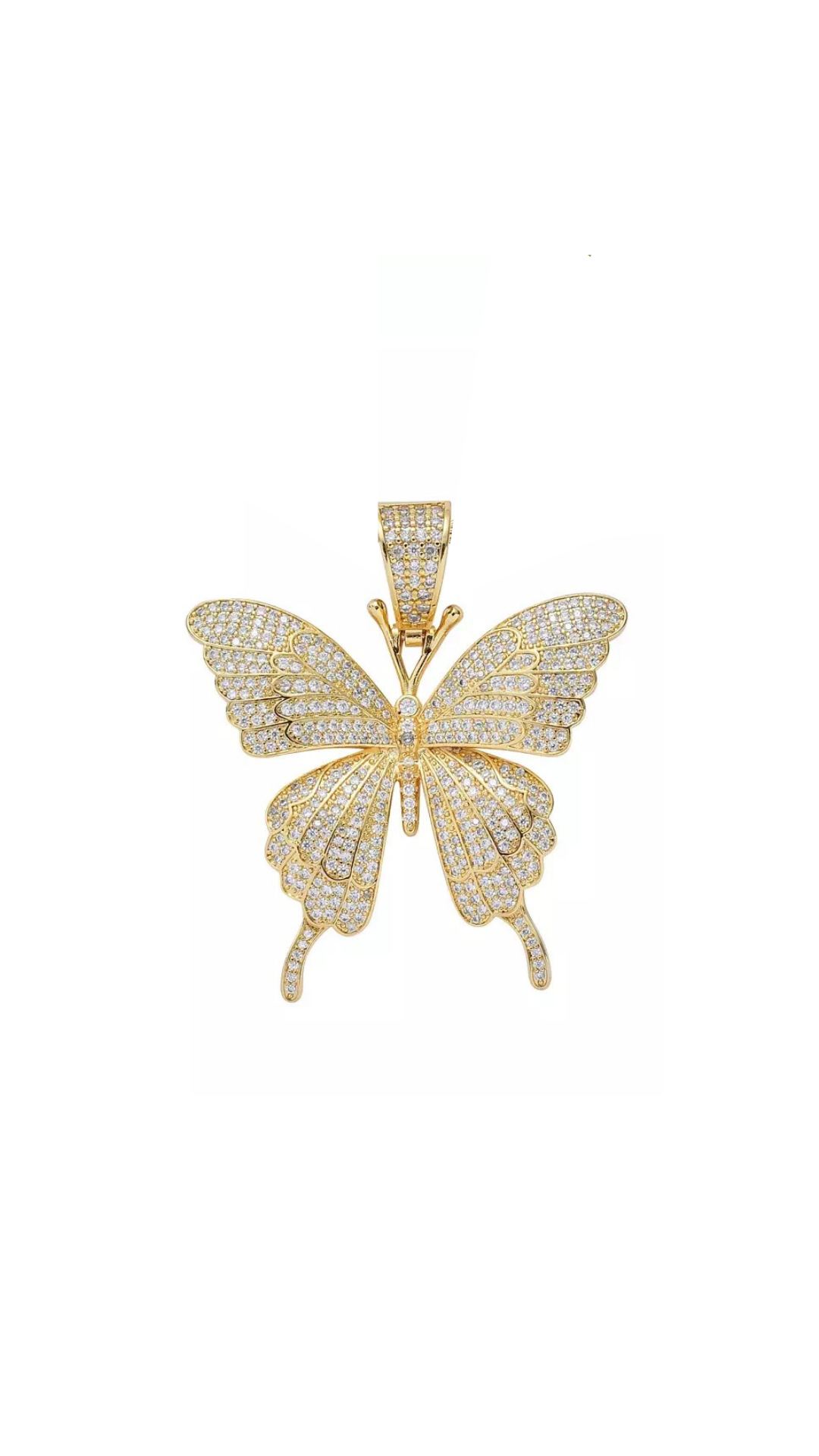 Iced Butterfly Pendant