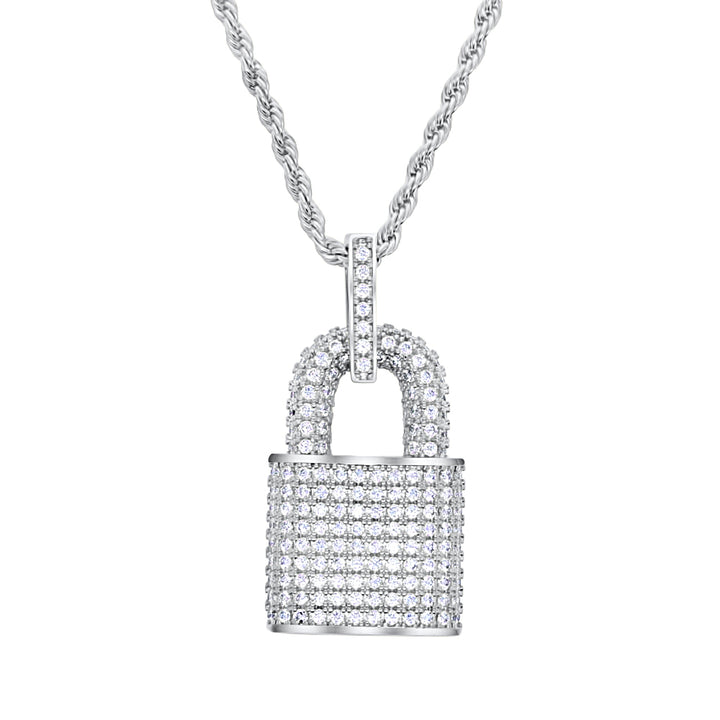 Iced Lock Rope Necklace
