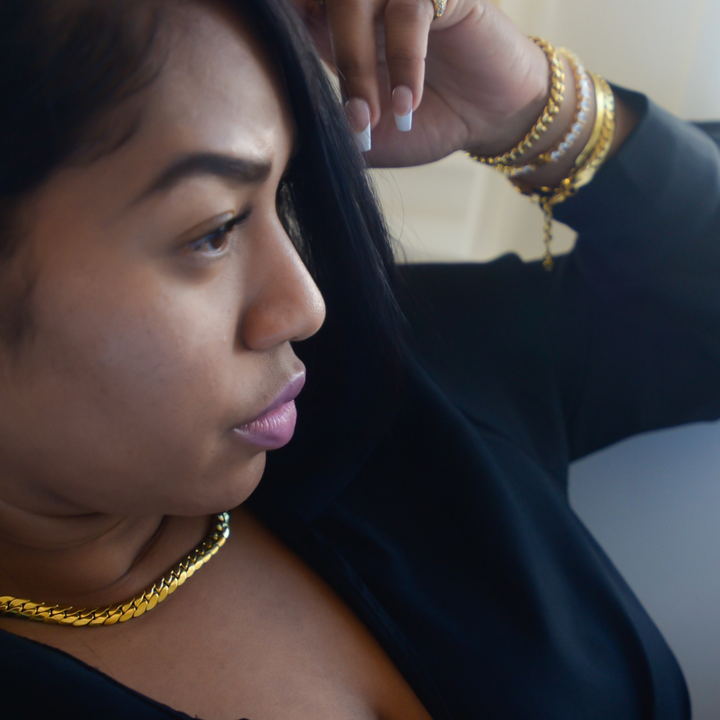 Cuban Link Snake Choker - Gold