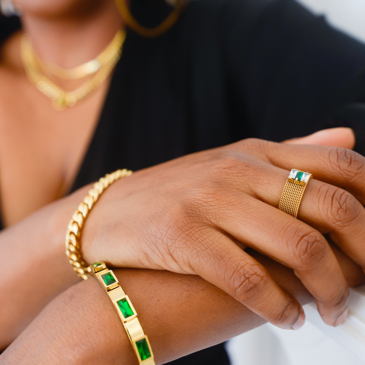 Rio Mesh CZ Ring