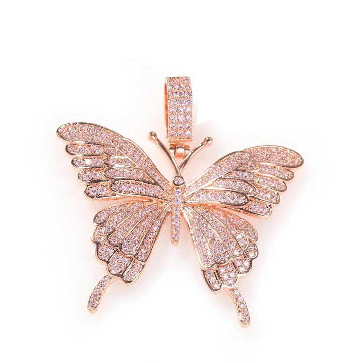 Iced Butterfly Pendant