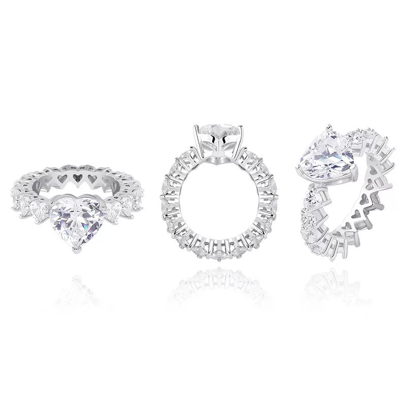 Iced Heart Ring