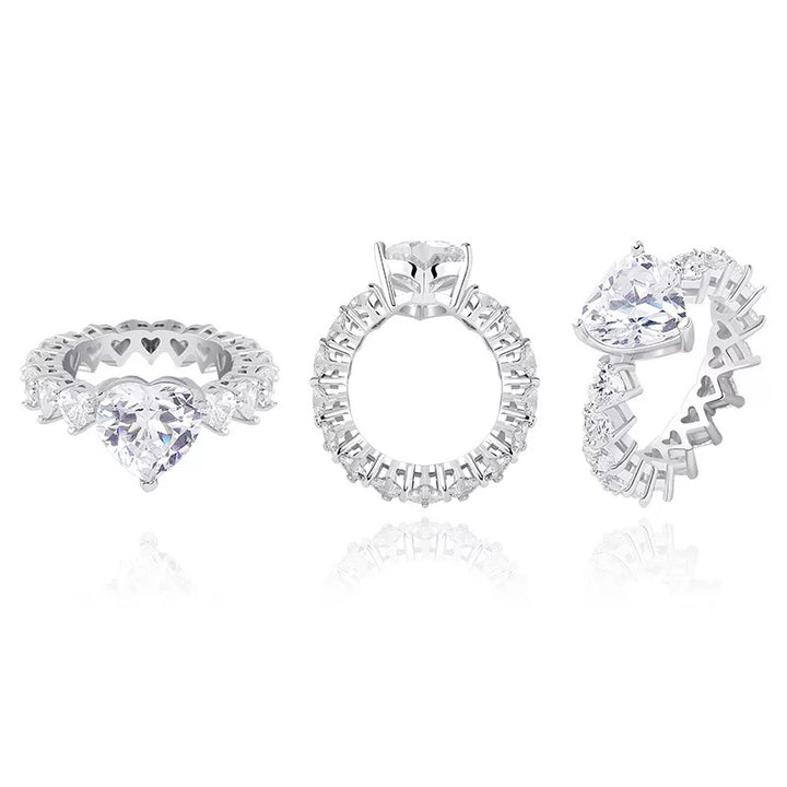 Iced Heart Ring