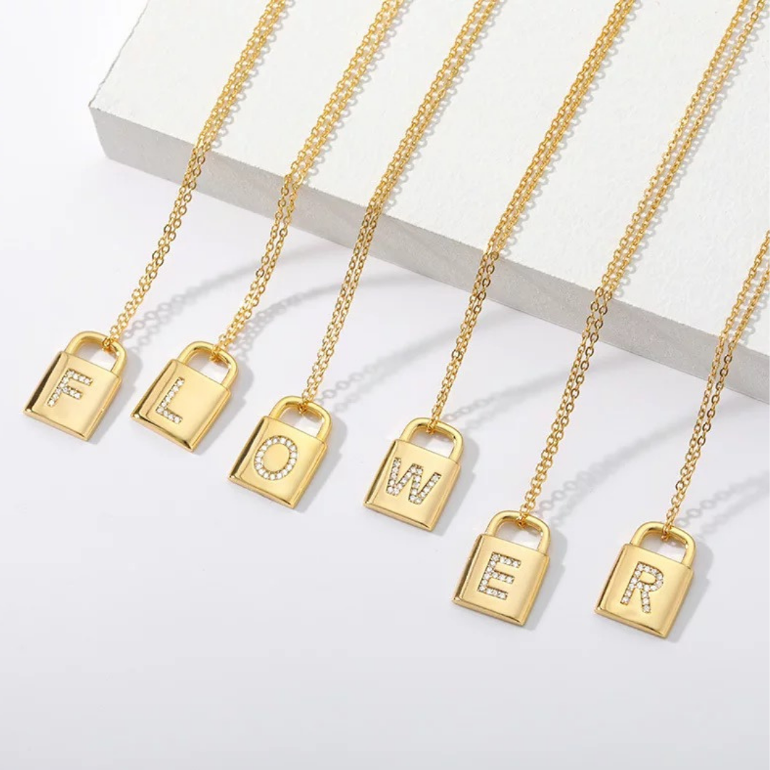Personalized Pave Initial Love Necklace