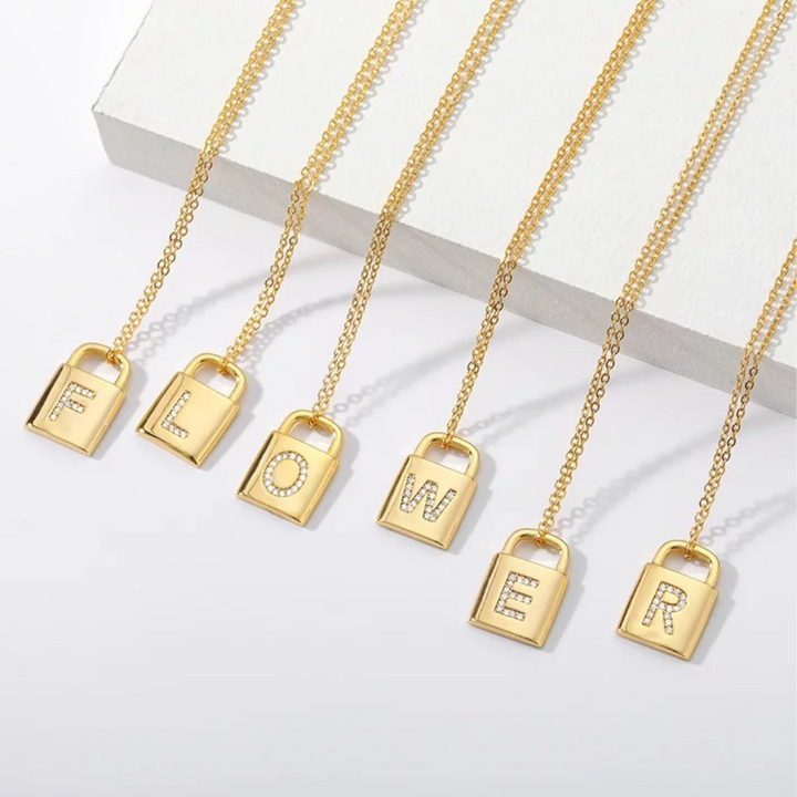 Personalized Pave Initial Love Necklace
