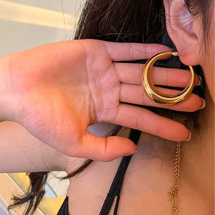 Eva Puffy Hoops - Medium